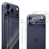 HidWee Back Screen Protector Compatibile con iPhone 17 Pro MAX Vetro Temperato + Pellicola Fotocamera (2+2 Pezzi), 9H Durezza Anti Graffio Senza Bolle Pellicola Protettiva Posteriore