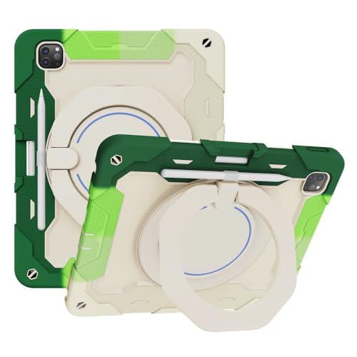 Coque iPad Pro 12.9 verte avec sangle épaule pour utilisation nomade JZ