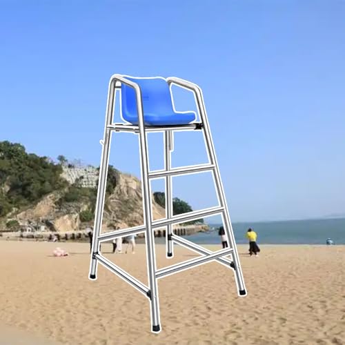 Sillas de socorrista, sillas de observación para socorristas de Playa - Altura Ajustable de 120 cm a 180 cm, Silla de Seguridad Desmontable para Piscina, Silla de árbitro Interior para compe