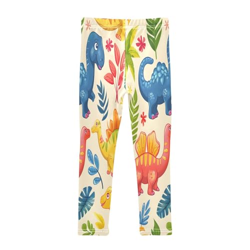 Bolaz Toddler Girls Leggings Printed Yoga Pants Leggings Dinosaur Tree Leaves for Kids2