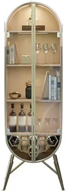 Wine Cabinet Corner Cabinet Wine Cabinet Post-modern Minimalist Villa Bar Glass Showcase Restaurant Sideboard Bottle Rack (Color : B, Size : S60cm)