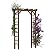 Outsunny 85" Wooden Garden Arbor for Wedding and Ceremony, Outdoor Garden Arch Trellis for Climbing Vines, Fir Wood, Carbonized Color