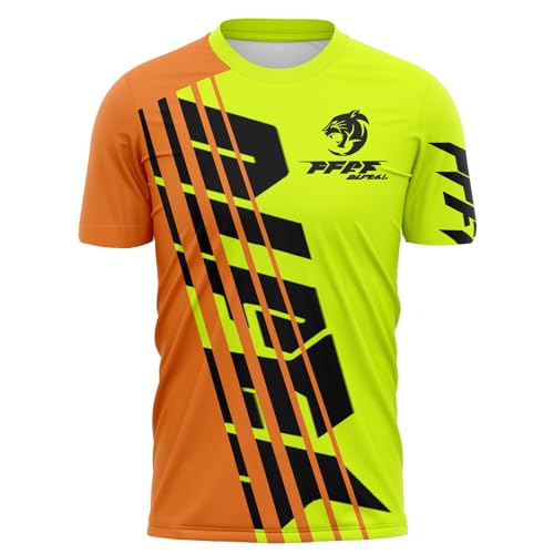 MTB Trikot,Herren Radtrikot Fahrradtrikot Kurze, Motocross | MX MTB Mountainbike,Shirt Downhill Fahrrad Jersey Schnelltrocknend (Gelb,5XL)