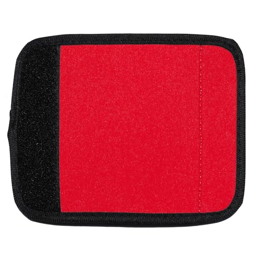 Image of Neoprene Luggage Handle Wraps for Traveling Bright Color Luggage Tags|Handle Wraps|Handle Covers (Red)