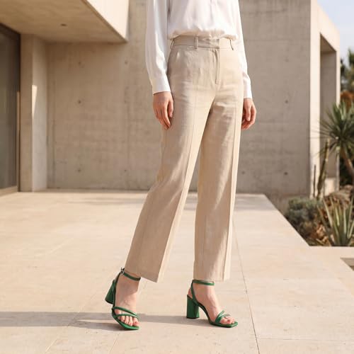 Image of RIBONGZ Block Heels Prom Heeled Sandals for Women Chunky Square Open Toe Strappy High Heels Ankle Strap Wedding Bridal Shoes High Heel Sandals for Party Dress
