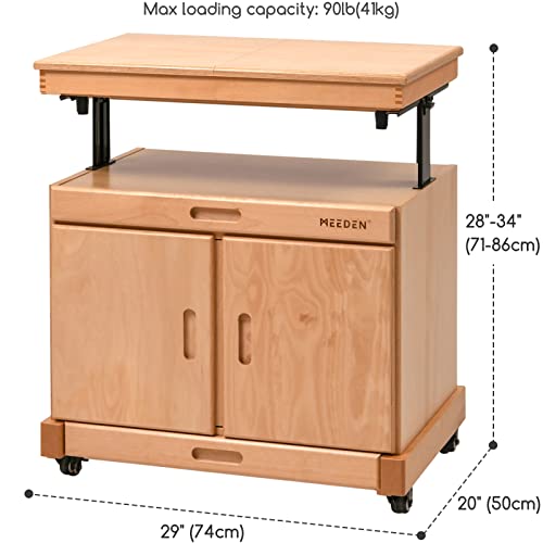 MEEDEN Artist Taboret Rolling Cart, Solid Beech Wood Artist Storage