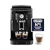 De’Longhi Magnifica S - Perfetto Machine à Café Automatique avec Mousseur à Lait Manuel, Machine à Espresso et Cappuccino, Panneau de Commande avec Boutons, Noir (ECAM11.112.B)