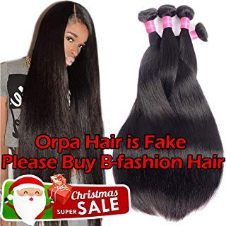 10A Brazilian Virgin Hair Straight Remy Human Hair Weave 4 Bundles 24 28 30 30Inch 100% Unprocessed Brazilian Straight Hair Bundles Natural Black Color Straight Hair Extensions