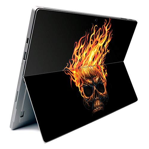 Image of MightySkins Carbon Fiber Skin for Microsoft Surface Pro 7 - Hot Head | Textured Carbon Fiber Finish | Easy to Apply, Remove, and Change Styles | Made in The USA