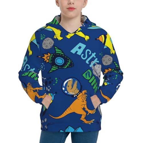 Dinosaurs Adventure With Palms And Tropical Leaves Kid Hoodies Boys Sweatshirts Girls Pullover with Pocket