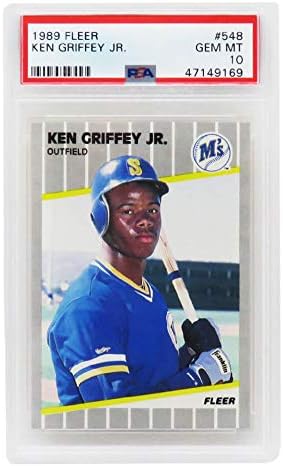 Ken Griffey Jr (Mariners) 1989 Fleer Baseball #548 RC Rookie Card - PSA 10 GEM MINT