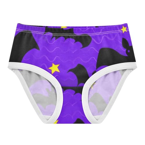 Florals Girls Underwear Toddlers 2t Cotton Panties Little Girl Halloween Black Bats Purple Undies Kids Briefs