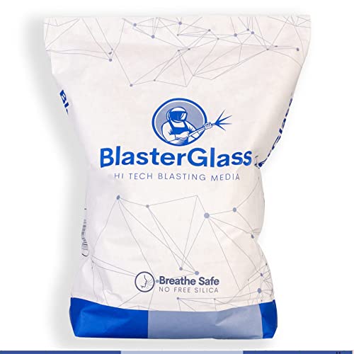 BlasterGlass Abrasif en Verre Technique Hi-Tech Réutilisable pour le Sablage sous Pression, Haute Compatibilité pour les Système