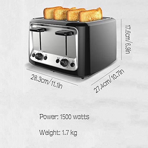 Xu Yuan Jia-Shop Toaster Toaster Heim Toaster Multifunktionale Frühstück Toaster Toaster Kleine 4 Schlitz Toaster… – Bild 3