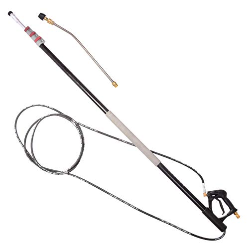 TC TECHNIC Lanza Telescópica Compatible Con Kärcher M22 - Mango Extensible Hasta 7,4 m - Brazo de Alta Presión Con Boquilla - Robusto y Duradero