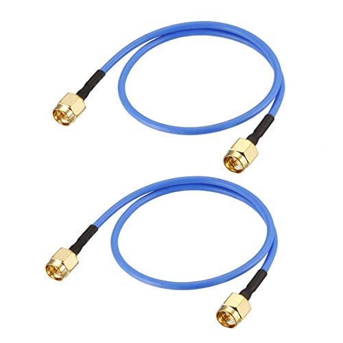 uxcell SMA Male to SMA Male RG405 Coax Cable 0.3Meter/1Ft 2pcs