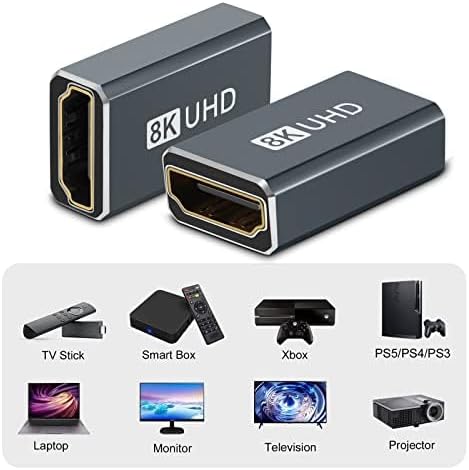 Twozoh Adaptador HDMI Hembra a Hembra 8K 48 Gbps miniatura 4