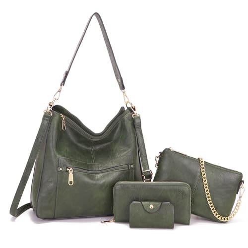 Image of Large Crossbody Purses Set For Women Shoulder Tote Handbags Ladies Hobo Bags With Matching Wallet 4PCS