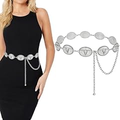 Sliver Longhorn Bull Chain Belt