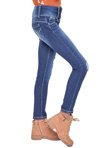 YMI Jeans Girls Wannabettafit 3-Button Clean Hem Skinny2