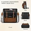 RAINSMORE Cross Body Bag Women Soft PU Leather Women's Cross-body Bags Medium Crossbody Bags for Women Handbags & Shoulder Bag with Adjustable Wide Straps Black and Brown #4