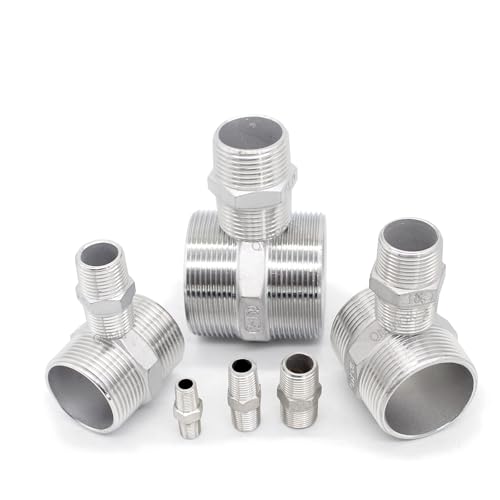Conector de rosca macho de 1 1/2 de acero inoxidable SS304 adaptador hexagonal 5