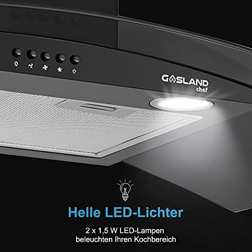 Gasland-Chef-GR90BP-Campana-Extractora-de-Pared-Decorativa-90cm-Campana-Extractora-Cristal-Cocina-500-mh-3-Velocidades-de-Exrtaccion-Negro