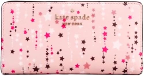 Kate Spade Staci Twinkle - Cartera plegable grande y delgada en color rosa