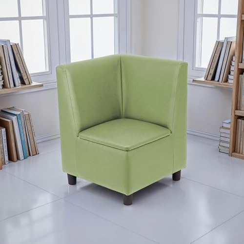 Image of FDP Kid Comfort Collective Modular Corner Armless Chair - Fern Green