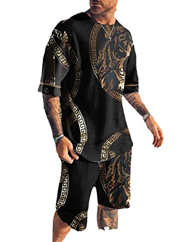 Survêtement décontracté d'été pour homme ensemble 2 pièces avec short de sport ts1096 taille XL