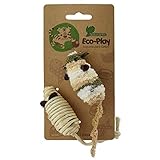 Naturance Juguete Ratón EcoPlay para Gatos 2 Piezas, Materiales Naturales, Tamaño Chico, Estimula Juego e Instinto de...