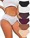 ALL OF ME 6er Pack Baumwolle Unterwäsche Damen Unterhosen Frauen Brazilian Slip Baumwoll Spitze Slips Soft Hipster Sexy Panties Unterhose Women Underwear Weich Unterhose Mehrpack S-XL