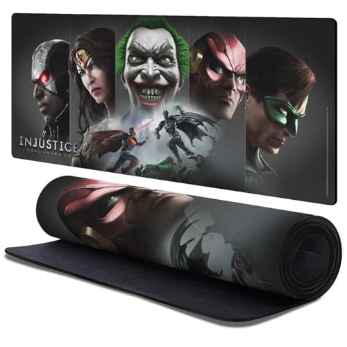 Tapis de souris XL Injustice pour protéger le bureau et stabiliser le clavier