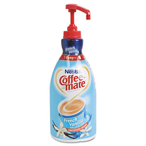 Nestle Coffee Mate Coffee Creamer, French Vanilla, Concentrated Liquid Pump Bottle, Non Dairy, No...