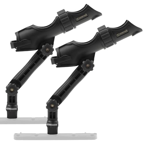 HITORHIKE 2 Pack Kayak Fishing Rod Holders with Extenders,Track Mounts