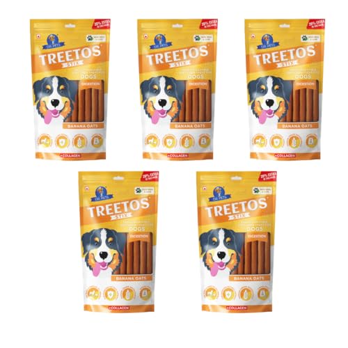 Image of Dr. Pets Pack of 5 Banana Oats Dog Chew Sticks for Dogs Dental Stick, Calcium Bone and Chicken Dog Biscuits Healthy Treats and Training Snacks Long Lasting Chew Sticks for Small and Large Breed