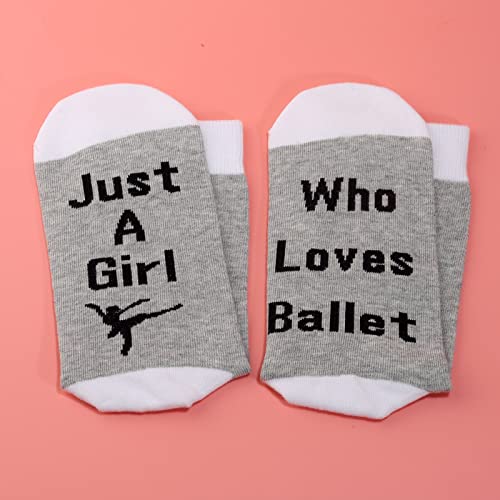 LEVLO Funny Ballet Lovers Gifts Just A Girl Who Loves Ballet Socks Ballet Dancers Gifts3