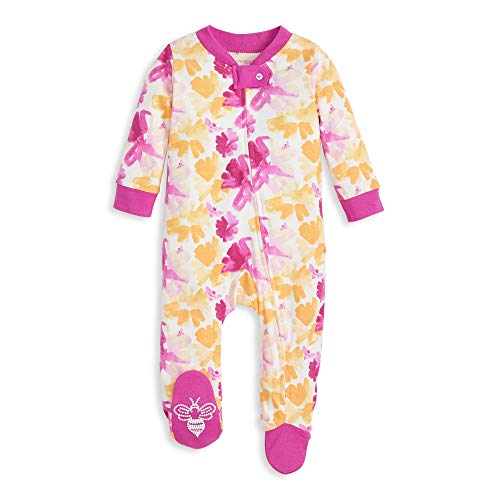 Image of Burt's Bees Baby unisex-baby Sleep & Play, Organic One-piece Romper-jumpsuit Pj, Zip Front Footed Pajama