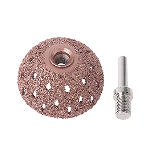 JTQYFI Escofina/Vaso con Adaptador de Mandril Raspador de Bolas de Rueda Herramienta Profesional de Reparación de Neumáticos Accesorios Papel de Lija 80