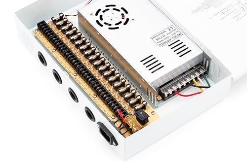 Ares Vision 18 Channel CCTV Power Supply Box 12V 30A – High Capacity Power Distribution Box for Security Cameras, Lockable Metal Enclosure with Fused Outputs, Includes Extra fuses & Screw Driver by ARES VISION - Image 7