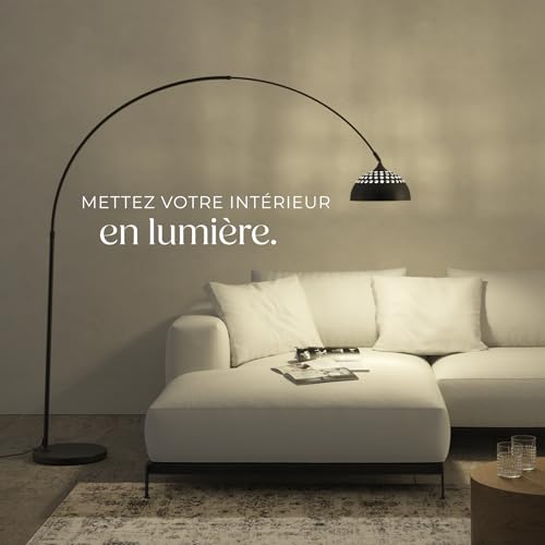 Lampe arquée sur pied style rétro des années 70 - vue 8