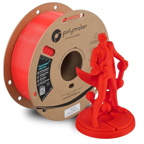 Image of Polymaker ABS Pro 3D Printer Filament 1.75mm, Voron Red 1kg Engineering Grade ABS with High Heat Resistance, Durable, Tough, for Functional Parts, Printer Components & Prototypes