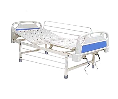 SALASAR Fowler Hospital Bed -2 Functions (Manual 2-Fun with MS Side Rail, Ivory)