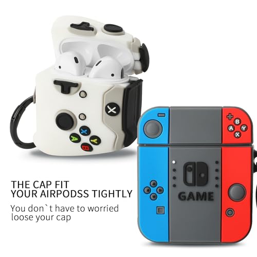 Image of [2Pack] Gedicht for Airpods 2nd Generation Case, Funny 3D Cartoon Game Controller Console Design Silicone Soft Cases for Airpods Case 2nd /1st Gen, with Keychain Kids Women Men for Airpods Case