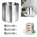 Produktbild THATSRAD Tortenring Verstellbar Kuchenring 15cm Hoch Cake Ring High Edelstahl Backrahmen Tortenrahmen Rund Hoch Backring mit Skala und Befestigungsclips zum Torten Pizza Backen Desserts Ø16- Ø30cm
