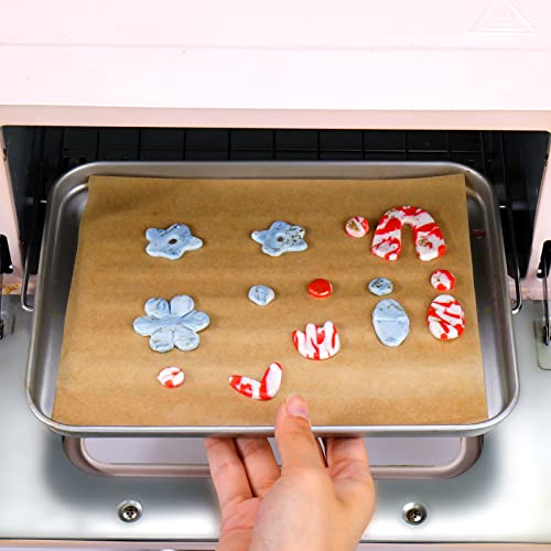 Baborui 100Pcs Polymer Clay Baking Paper, Reusable Greaseproof Paper Polymer Clay Tools, Non-Stick Clay Oven Bake Liner Mat For Polymer Clay Cutters Diy Polymer Clay Craft #TOP4