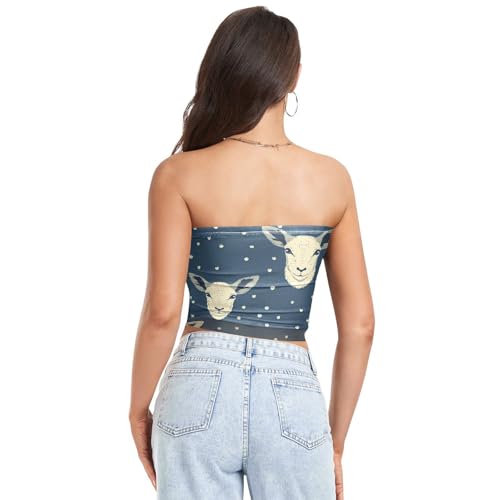 Vintage Birds Flower Butterfly Summer Sexy Tube Top Elastic Strapless Bandeau Top Strapless Tops for Lady Nursing3