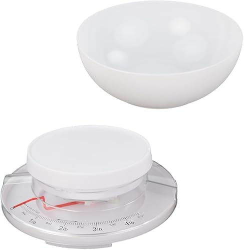 Miniatura 6 de Home Basics Báscula de cocina para alimentos, blanca, 7" x 7" x 3"