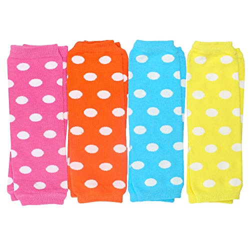juDanzy newborn 4-pack baby leg warmers (Newborn- 15 pounds) (Polka Dot 4 Pack)
