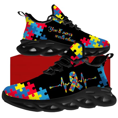 Men's Women's Autism Shoes Autism Awareness Sneakers Running Walking Tennis Shoes Gifts for Men Women4